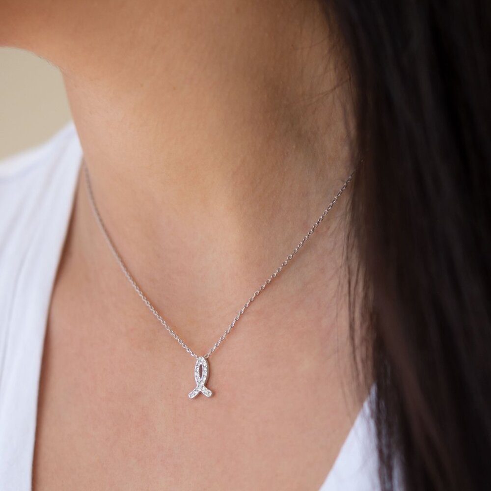 Swarovski Touchstone Crystal Ribbon Necklace | Rhodium | 15–18” | NIB Giftable